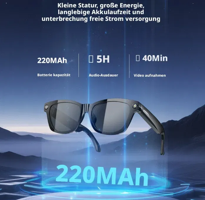 Schnäppchen, Deals und Rabattcodes des Tages - Blackview LED Brille BV100 32GB AI Echtzeit Übersetzung