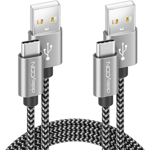 deleyCON USB-C Kabel SET (2 Stück je 2m) für 3,99 € inkl. Prime-Versand (statt 6,64 €)
