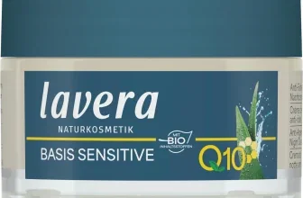 Lavera Naturkosmetik Basis Sensitive Q10 Creme-Dose mit Aloe Vera Grafik und Bio-Siegel