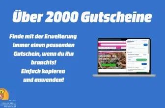 Screenshot der Preis-King Gutschein Erweiterung in Aktion