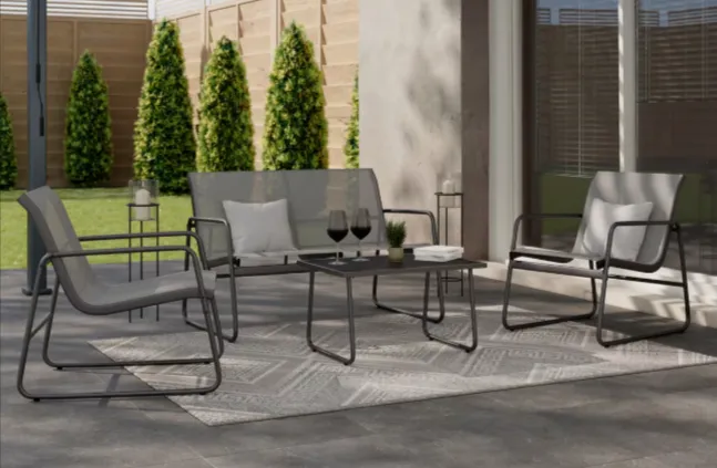 Ambia Garden GARTENSET Webstoff Eisen 4-teilig