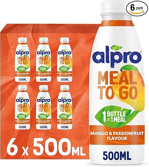 Alpro Meal To Go Mango- und Passionsfruchtgeschmack 6er Pack (6x500ml)