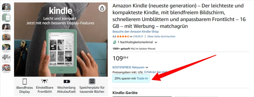Schnäppchen, Deals und Rabattcodes des Tages - Amazon Kindle neueste Generation E-Reader