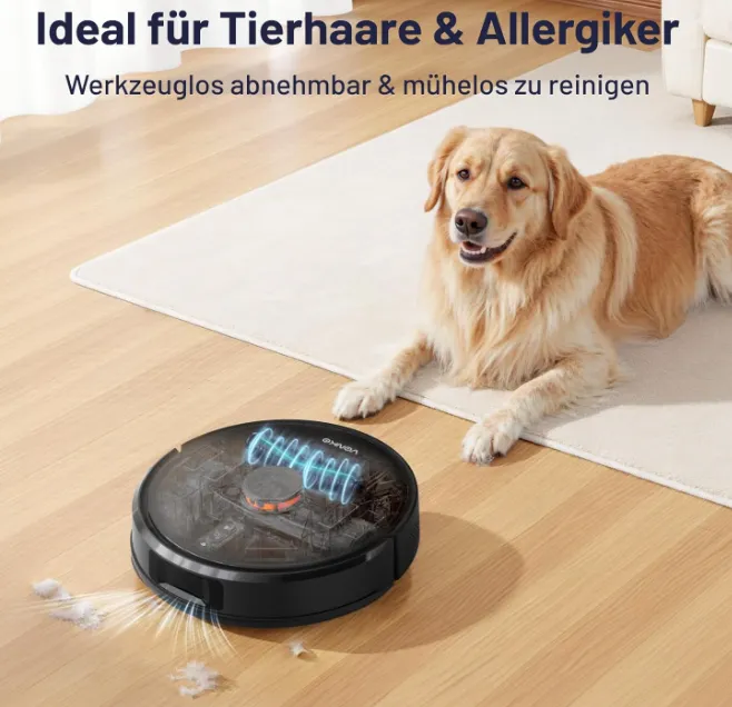 Schnäppchen, Deals und Rabattcodes des Tages: Amazon.de VONKO S6 Pro Saugroboter mit Wischfunktion und Absaugstation