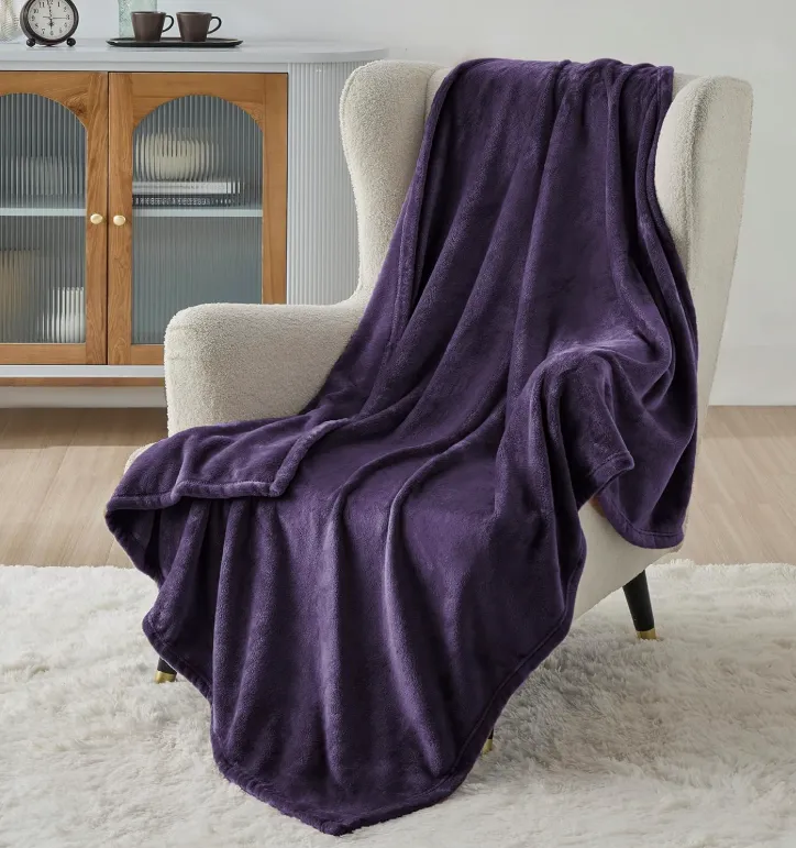 BEDSURE Kuscheldecke (Violett 130x150cm)