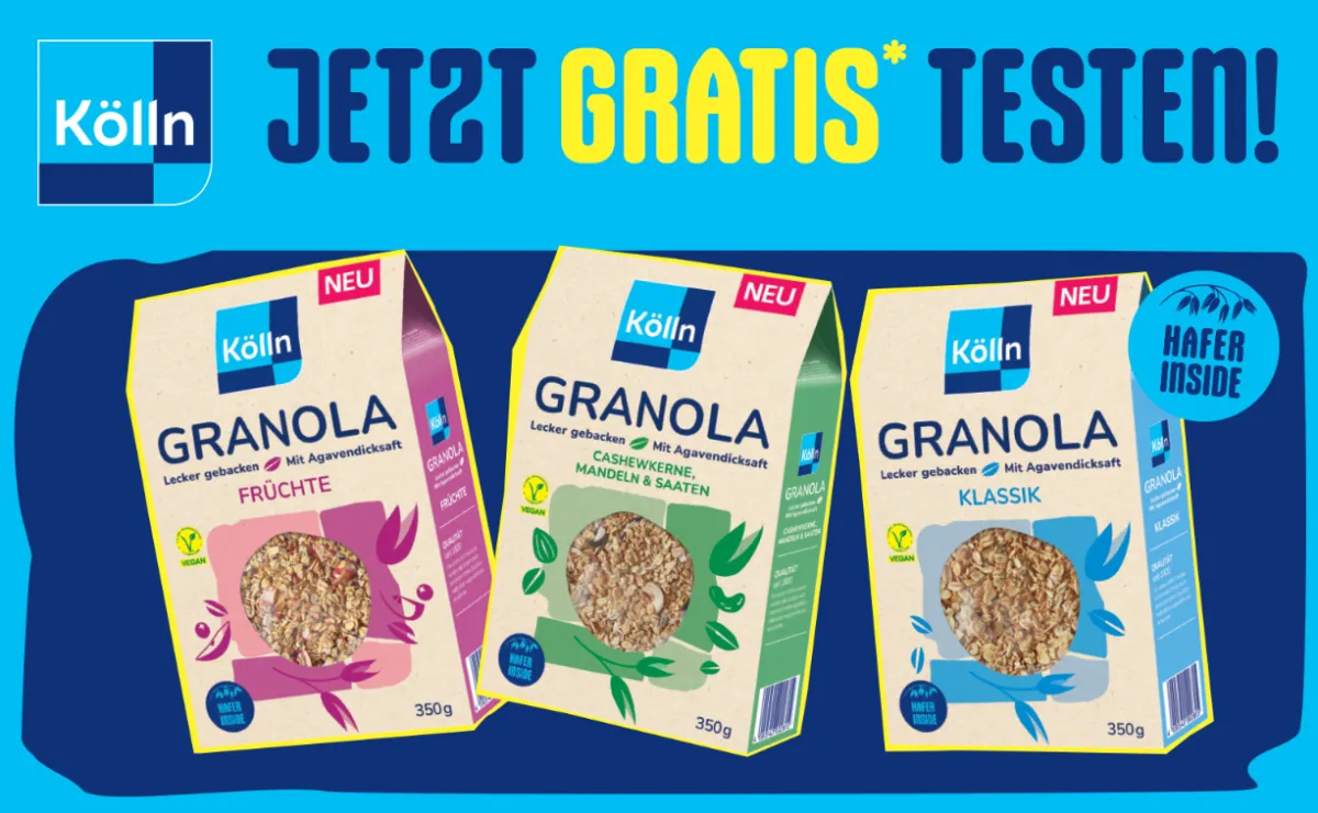 Kölln Granola Cashback-Aktion 2026: So holt Ihr Euch bis zu 3,99 € zurück