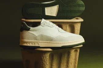 CLAE Elford White Leather Olive CL23CEF01 - stylischer Sneaker