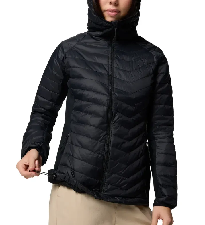 COLUMBIA DAMEN STEPPJACKE POWDER PASS II HYBRID HOOD