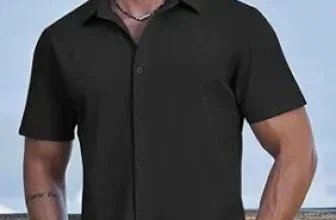 COOFANDY Sommerhemd Herren Kurzarm