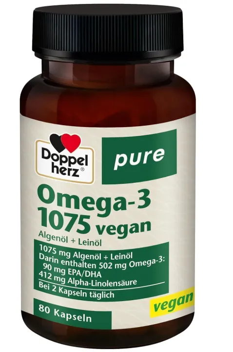 Doppelherz pure Omega-3 1075 vegan (80 Kapseln)
