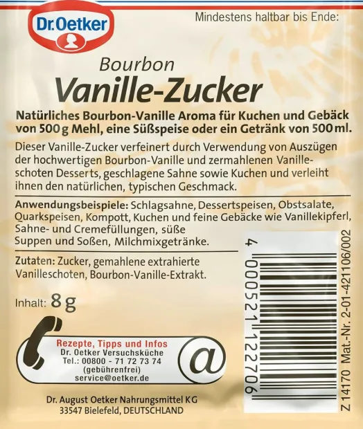 Schnäppchen, Deals und Rabattcodes des Tages - Dr. Oetker Bourbon Vanille Zucker