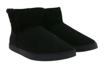 Gefütterte GROUNDIES Barfußschuhe Cozy Boot Low Damen Echtleder Stiefelette