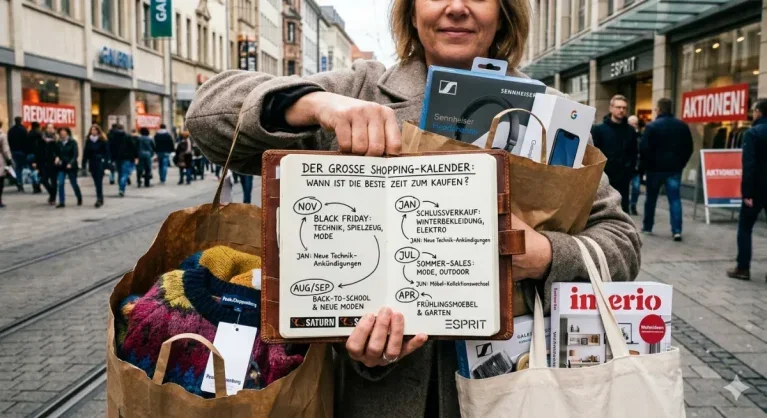 Der große Shopping-Kalender: Wann ist die beste Zeit zum Kaufen für Technik, Möbel, Kleidung und mehr?