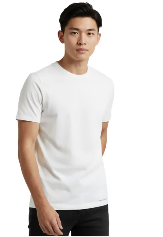 Hochwertiges 5er Pack SCOTCH SODA Crew Neck Herren T Shirt Basic Shirt Unterziehshirt Baumwoll Shirt SSFA25M2312806 in Weiss oder Schwarz Weiss Gruen 04 26 2026 02 02 PM