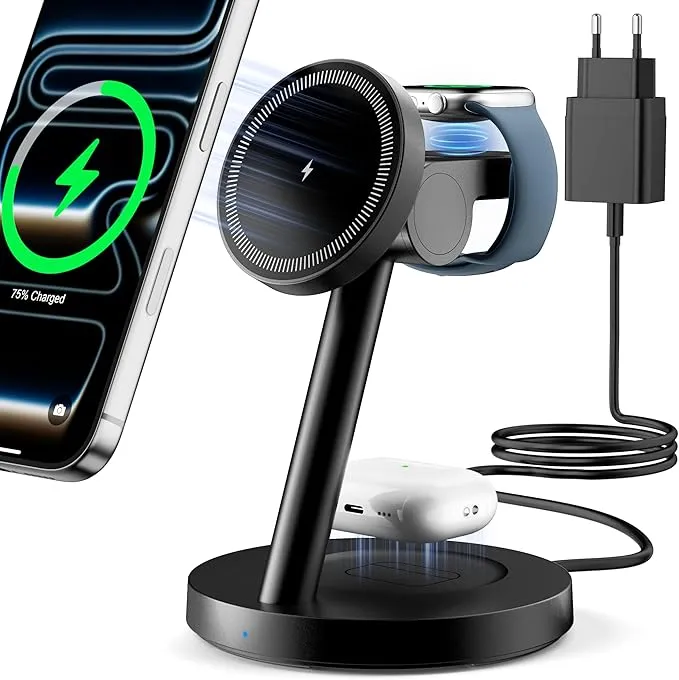Schnäppchen, Deals und Rabattcodes des Tages - KPON 3-IN-1 Magsafe Ladestation für Apple Watch und iPhone