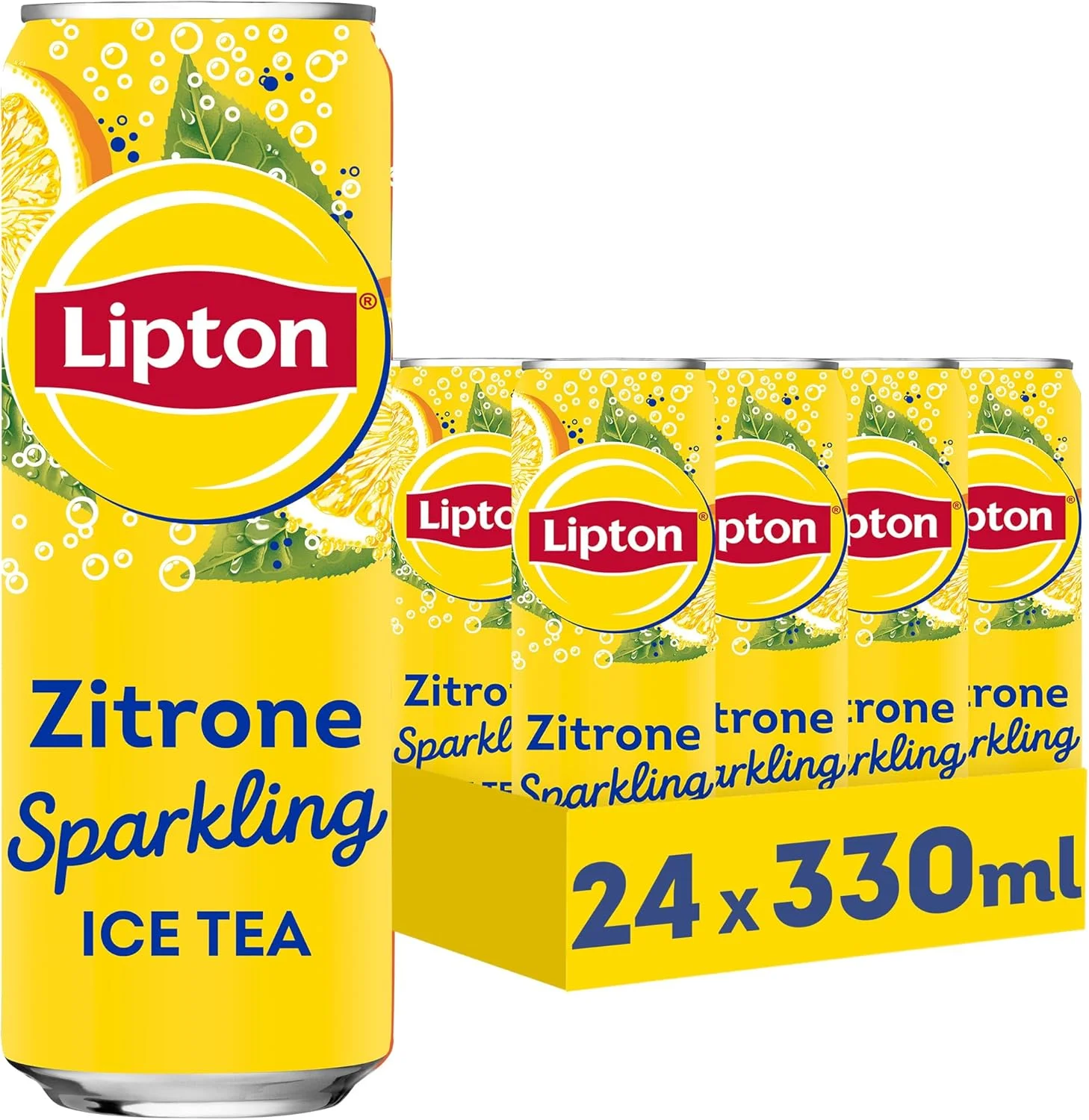 LIPTON ICE TEA Sparkling Lemon Eistee 24er Pack (24 x 0,33 l)