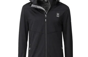 LPO Laron 2 Softshelljacke mit Teddyfutter und Kapuze, schwarz