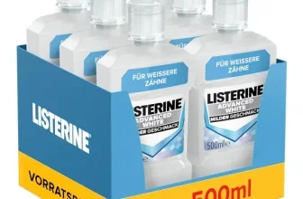 Listerine Advanced White Milder Geschmack Mundspülung 6x500ml