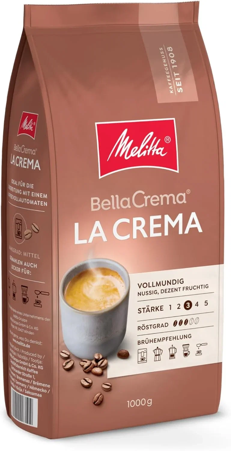 Melitta BellaCrema La Crema Ganze Kaffee-Bohnen 1 kg
