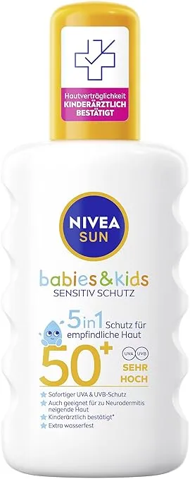NIVEA SUN Babies & Kids Sensitiv Schutz 5in1 Sonnenspray LSF 50+ (200ml)