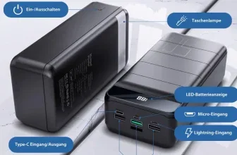 Powerbank mit 50000mAh Kapazität und Schnellladefunktion