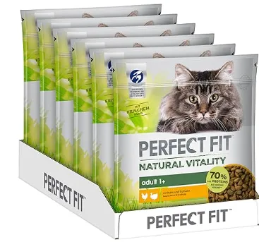 PERFECT FIT Natural Vitality – Katzenfutter Trockenfutter Adult (6x650g)