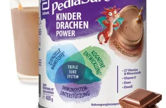 Pediasure Kinder Drachen Power Schoko (400g) - Nährstoffreicher Schokoladendrink für aktive Kinder