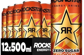 Rockstar Energy Drink Blood Orange Zero Sugar 12er Pack