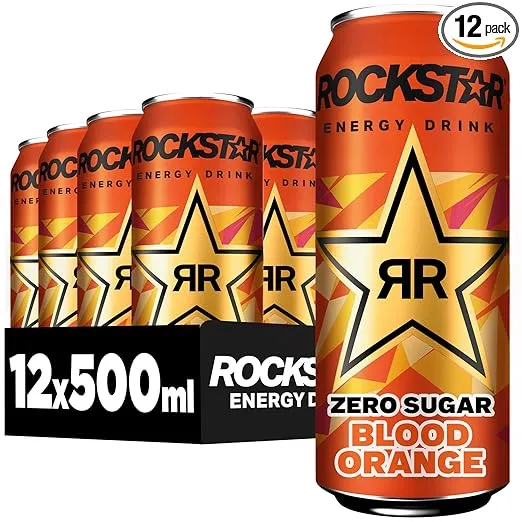 Rockstar Energy Drink Blood Orange – Zero Sugar (12x500ml)