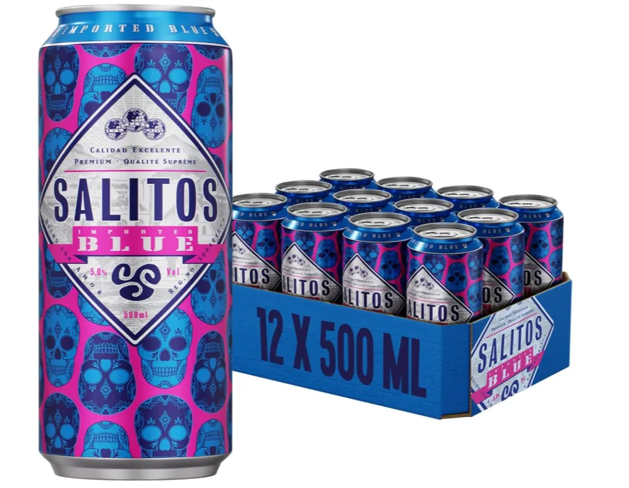 Schnäppchen, Deals und Rabattcodes des Tages - SALITOS ICE 24 x 0,5l Einweg-Dosen Mischgetränk mit spritzigem Lemon-Geschmack