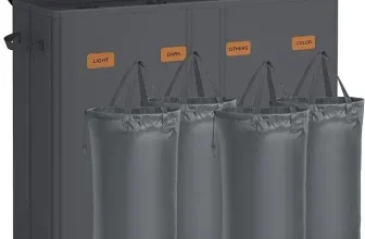 SONGMICS Wäschekorb mit 4 Fächern