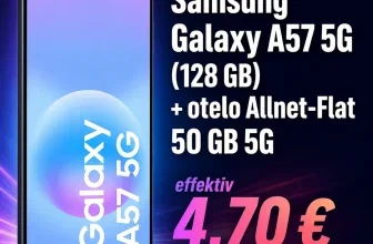 Samsung Galaxy A57 5G (128 GB) + otelo Allnet-Flat 50 GB 5G