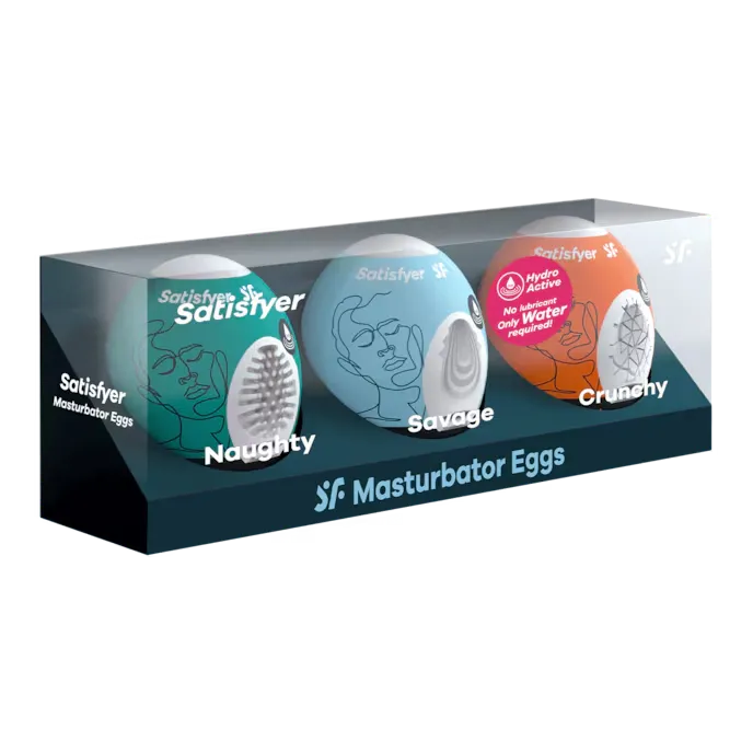 EisDE: Satisfyer Masturbator Eggs 3 Teile & 6 Gratisartikel für 0,00 € (MBW 14,95 €)