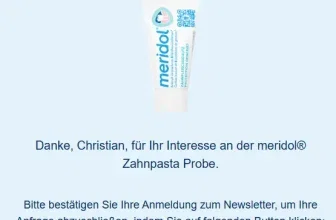 Gratis meridol Zahnpasta Probepackung