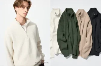 Uniqlo Soufflé Yarn Strickpullover (Reißverschluss)