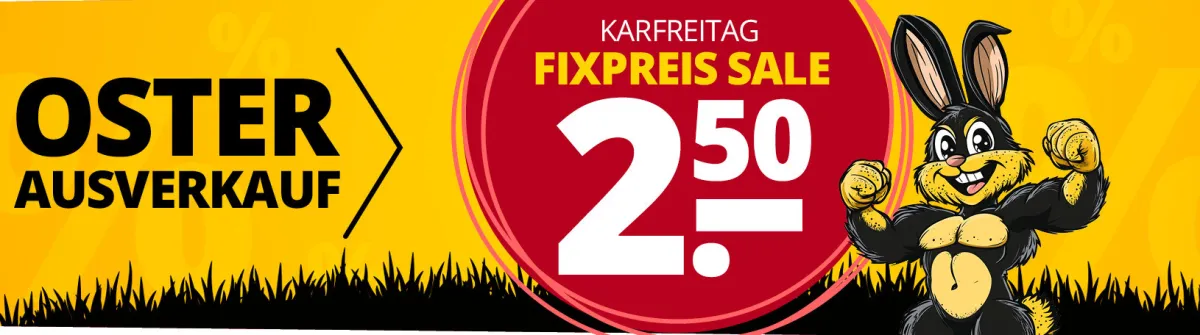 SportSpar Karfreitags Fixpreis-Sale: alle Artikel für 2,50 € zzgl. Versand