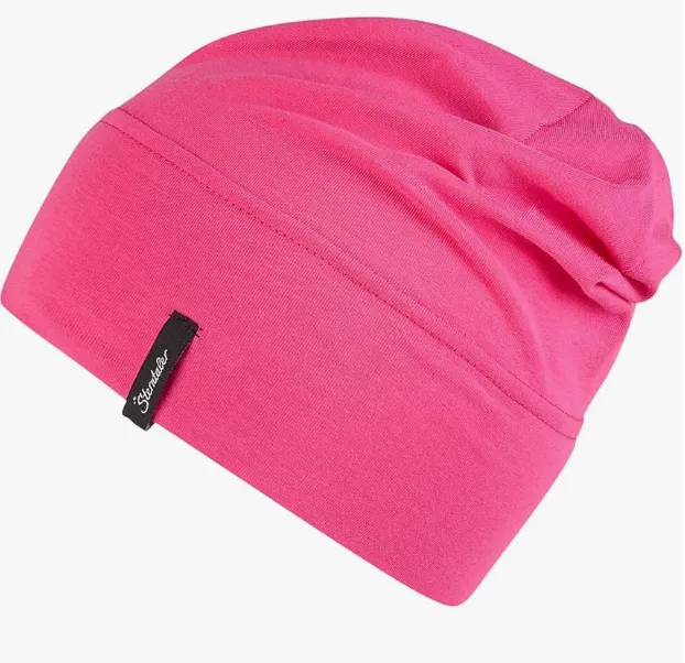 Sterntaler OCS Beanie uni – Laessige Slouch Beanie Muetze aus Singlejersey Bio – Maedchen Kopfbedeckung – variabel tragbar – Baby und Kinder Uebergangsmuetze – magenta Groesse 55