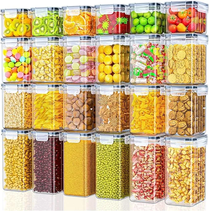 Storivo Food storage Vorratsdosen 24er Set (luftdichte Aufbewahrungsbox mit Deckel)