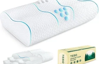 TESQ Ergonomisches Nackenstützkissen – Memory-Schaum-Kissen