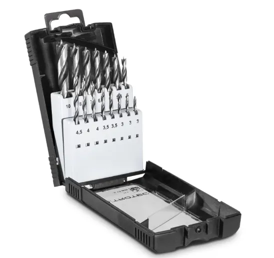 TROTEC Holzbohrer-Set (3 bis 10 mm Durchmesser in 1-mm-Schritten 15-teilig)