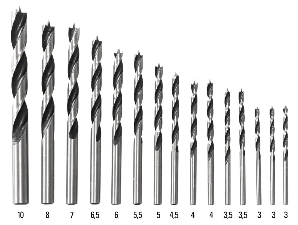 TROTEC Holzbohrer Set 15 tlg 3 bis 10 mm Durchmesser in 1 mm Schritten Amazon de Baumarkt 29 04 2026 08 07