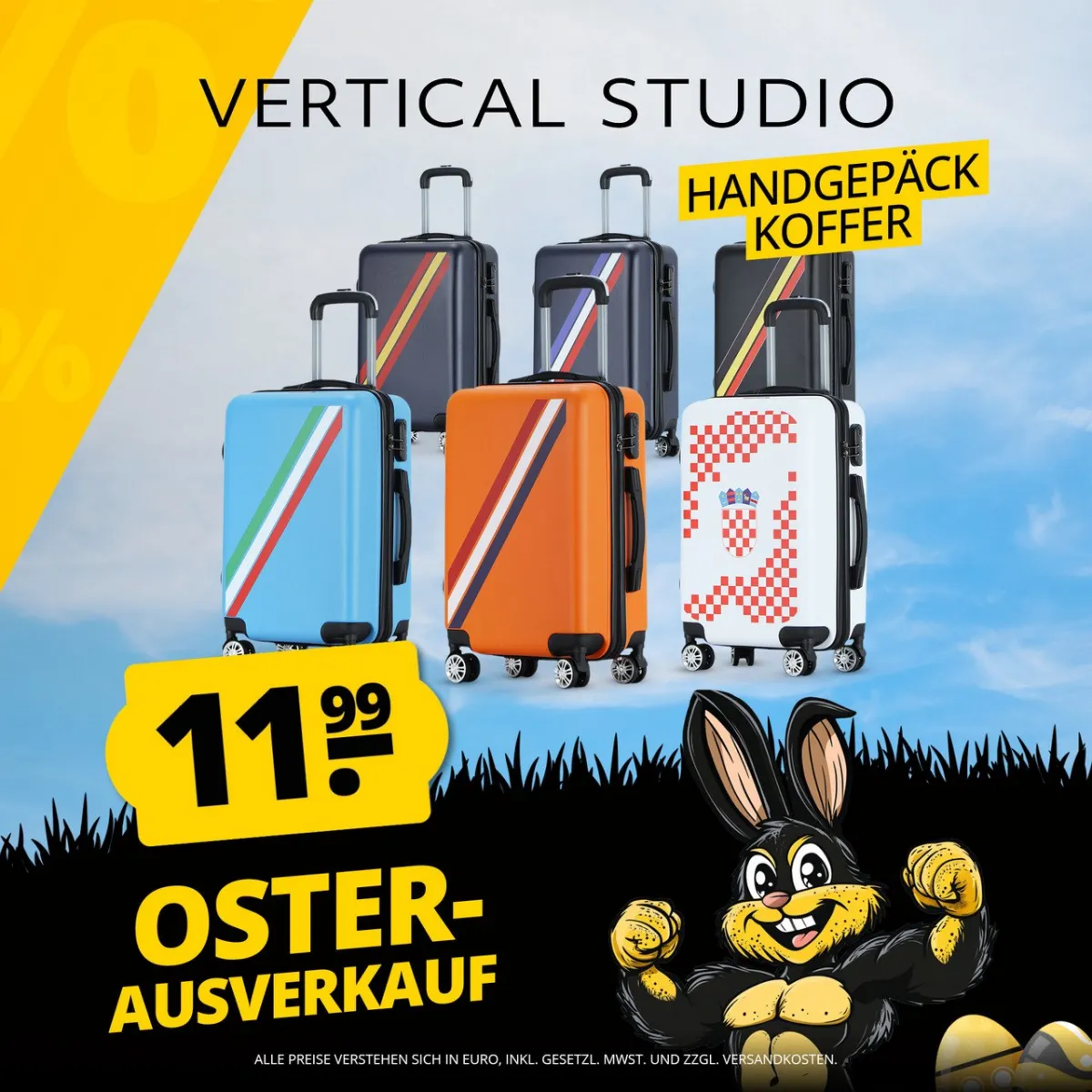 VERTICAL STUDIO 20 Länder Handgepäck Koffer (9 Farben)