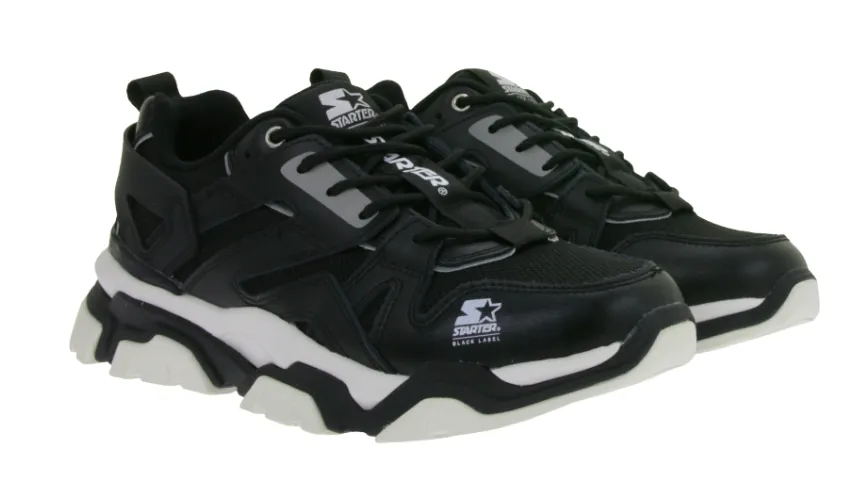 STARTER Boise Herren Sneaker SMB101321 300 (Gr. 41 bis 44 Schwarz/Weiß)