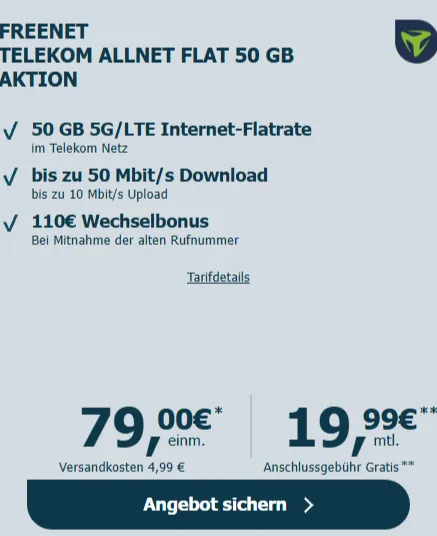 freenet Telekom Allnet Flat 50 mit Xiaomi Electric Scooter 6 Lite 29 04 2026 11 14