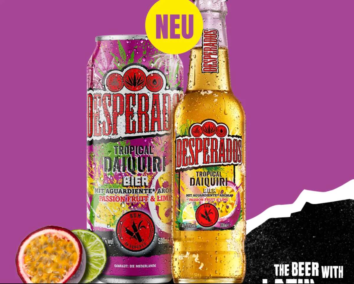 Gratis Testen: Desperados Tropical Daiquiri – 0,5 l Dose oder 0,33 l Flasche