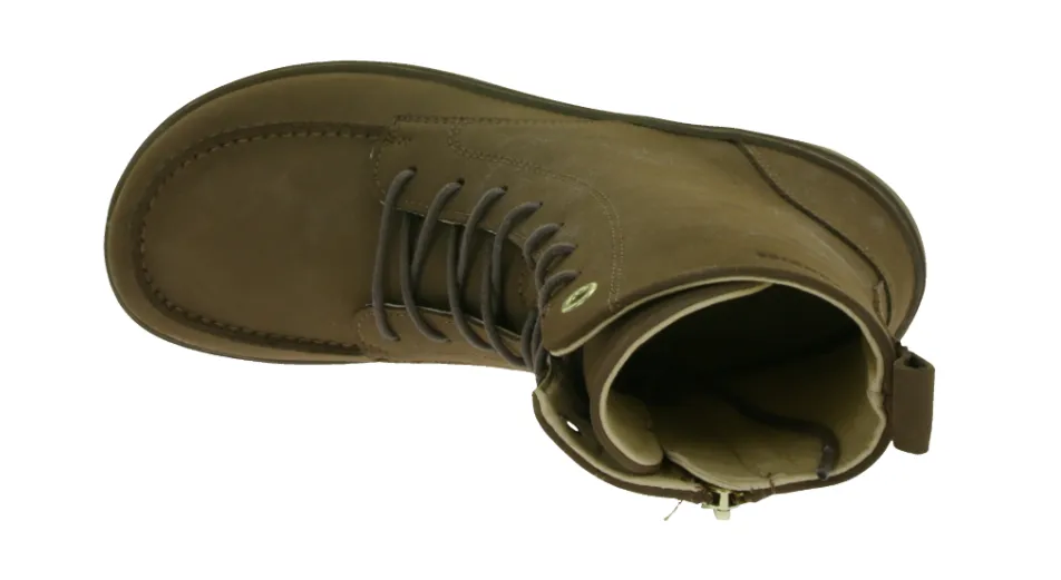 Schnäppchen, Deals und Rabattcodes des Tages: Markante GROUNDIES Barfußschuhe Adelaide Damen Echtleder Stiefelette mit TrueSense Sohle Braun