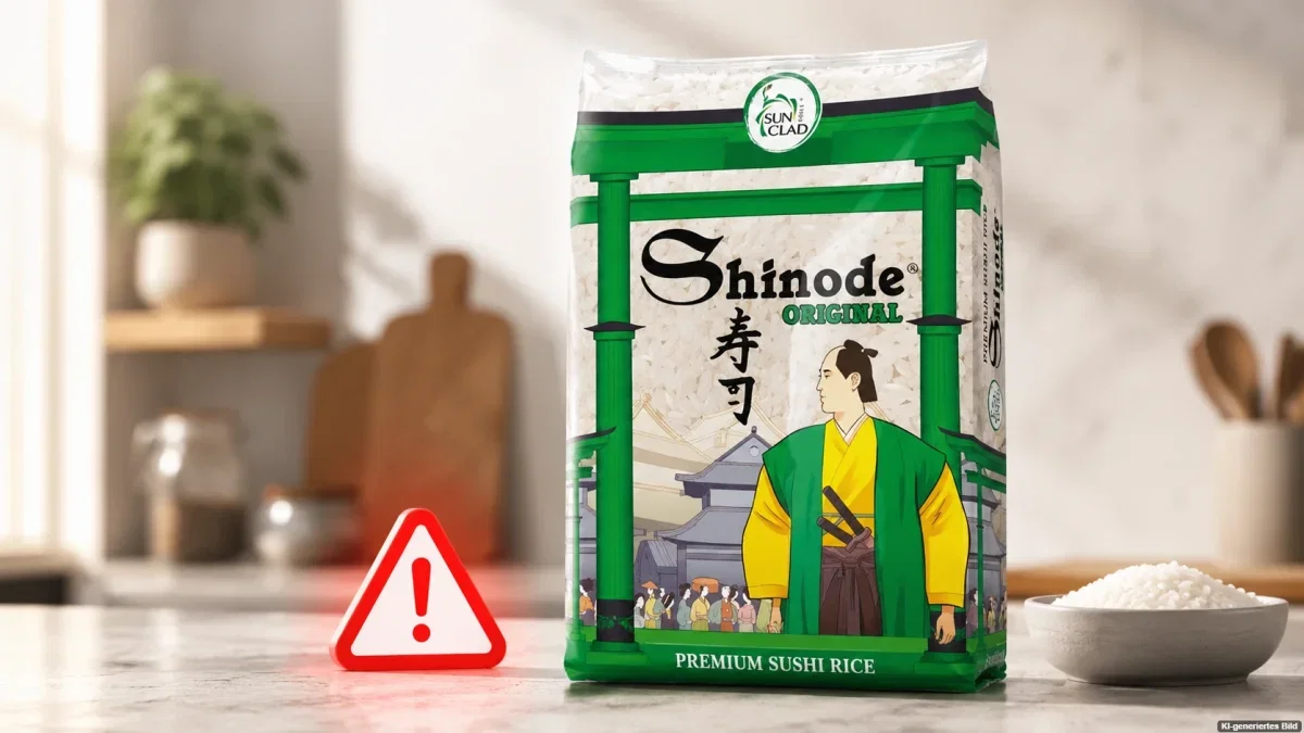 Shinode Sushi Reis im Rückruf – alle 1-kg-Packungen sind betroffen
