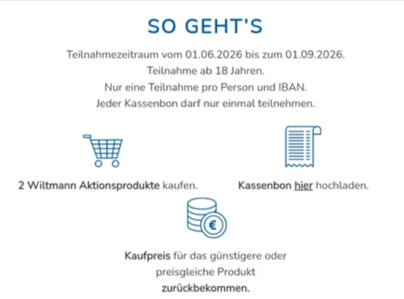 2 fuer 1 Geld zurueck Aktion auf Salami Ablauf