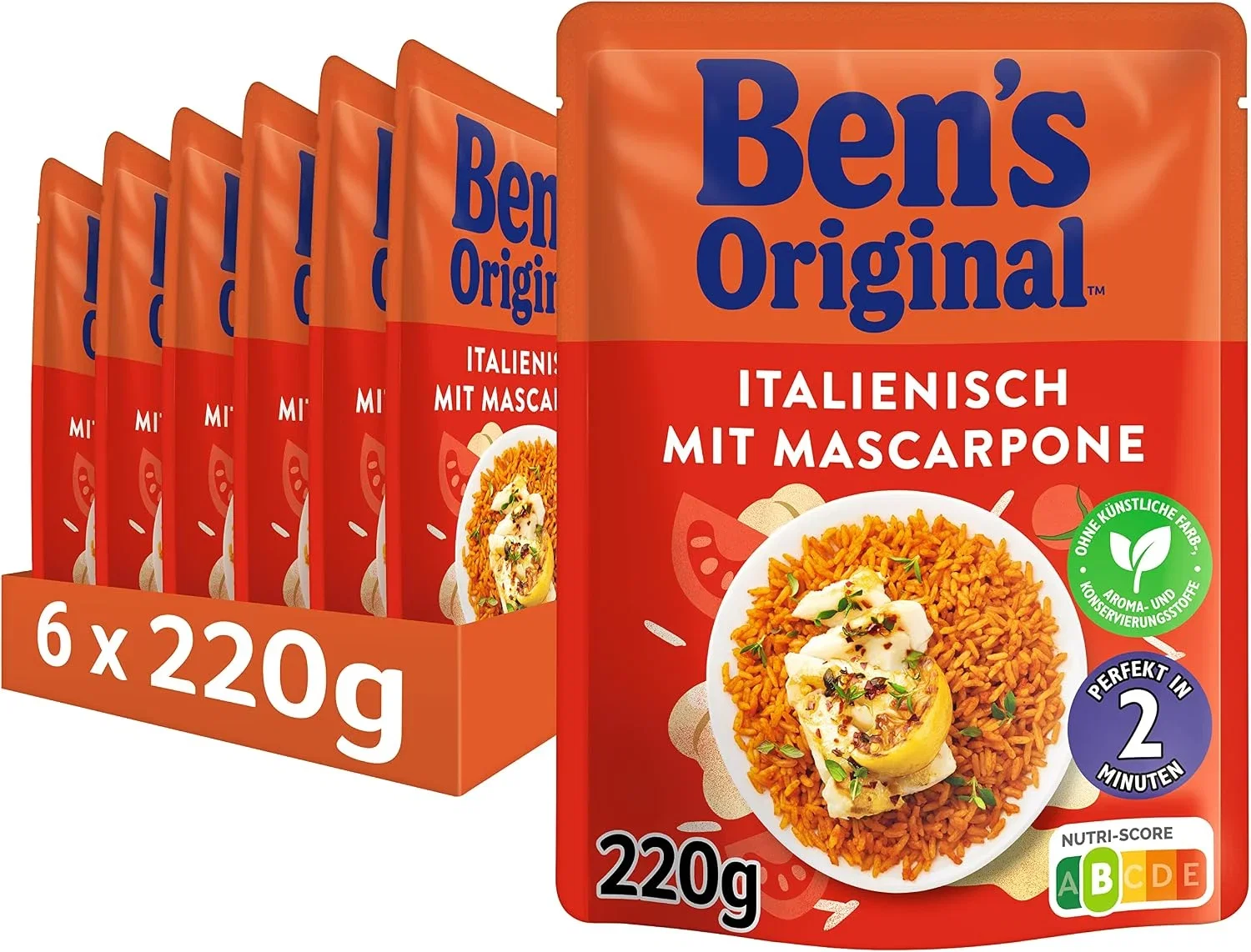 BEN’S ORIGINAL Express Reis Italienisch Tomate & Mascarpone 6er Pack (6x220g)