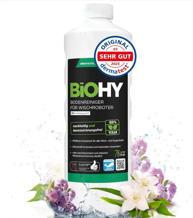 BiOHY Bodenreiniger für alle Wischroboter mit Frühlingsduft (1l)